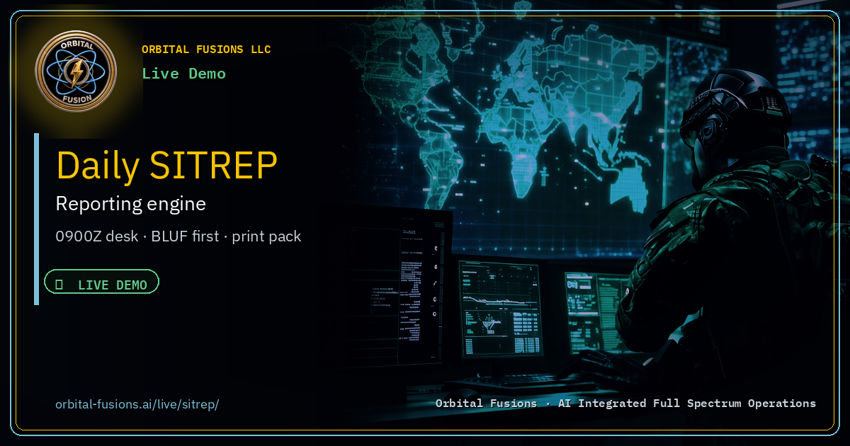 Daily SITREP Live Demo preview